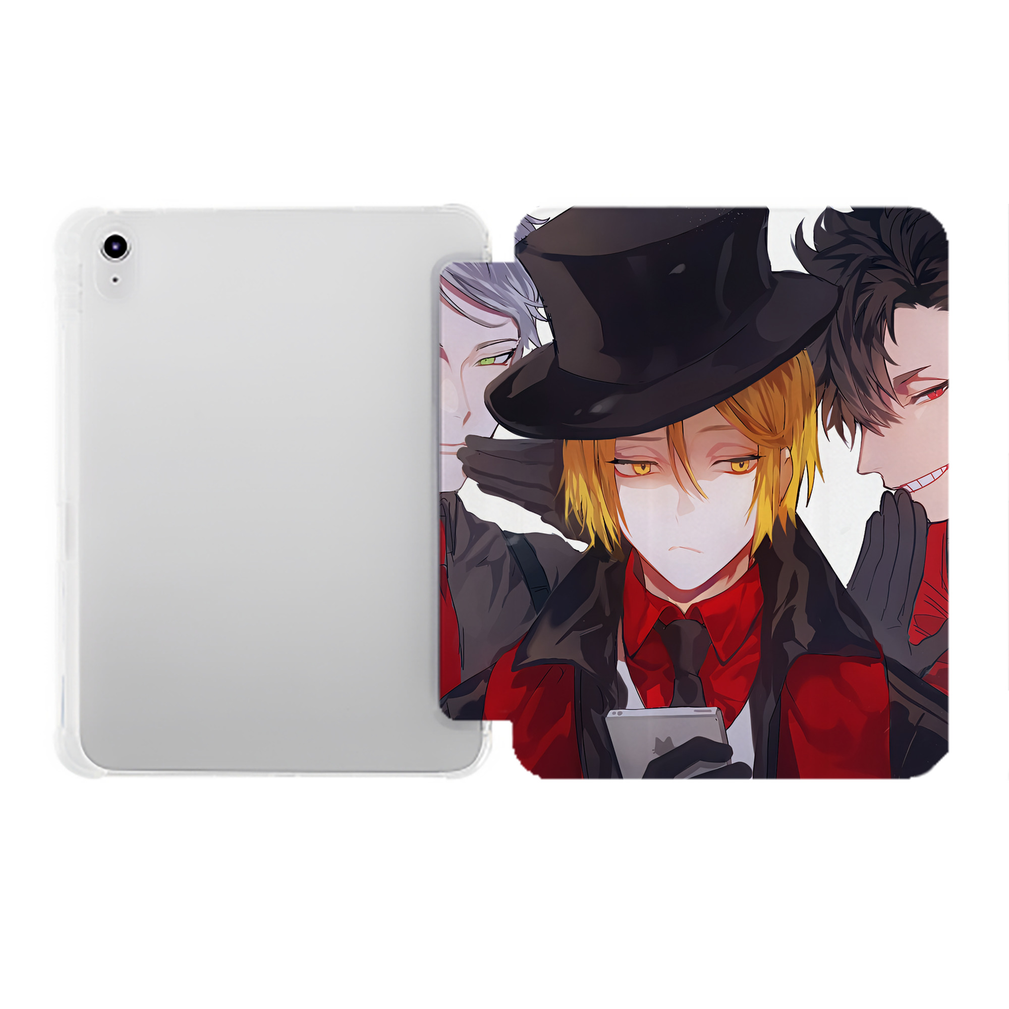 （画像用） ハイキュー!! Haikyu!! IPad ケース ペン収納付き 三つ折りスタンド PUレザー×シリコン 対応機種9.5/10.5/10.9インチ